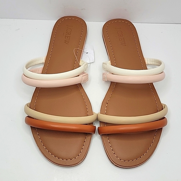 J. Crew | Seaside pastel strappy slide sandals | WMS 8 | NWT - Picture 2 of 9
